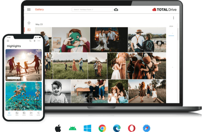 Total Drive showing on multiple devices